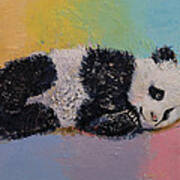 Baby Panda Rainbow Poster