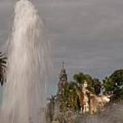 Balboa Park Fountain And California Tower Poster