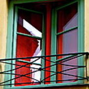 Balcony In Red Poster