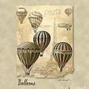 Balloons With Sepia Poster