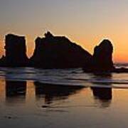 Bandon Beach Sunset Poster