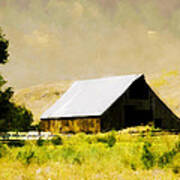 Barn In Pasture Poster