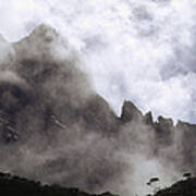 Basalt Pinnacles Mt Kinabalu Borneo Poster