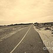 Lonely Beach Bike Path Poster