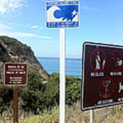 Beach Signs San Clemente Poster