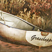 Beached Rowboat Poster