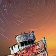 Beached Star Trails Poster