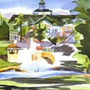 Beautiful Day At The Baptist Home Of The Ozarks In Watercolor Poster