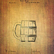 Beer Mug Patent B.bakewell From 1874 Poster