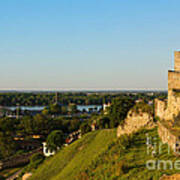 Belgrade Panoramic View Toward Danube River Poster