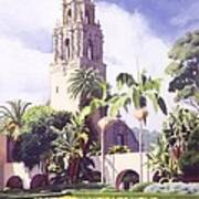 Bell Tower In Balboa Park Poster