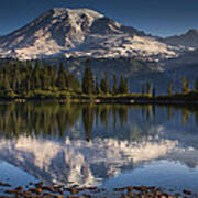 Bench Lake Sunrise Poster