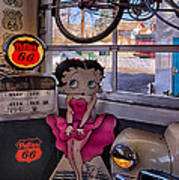 Betty Boop At Albuquerque's 66 Diner Poster