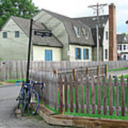 Bicycles On Side Street At Saint Michaels In Maryland Poster