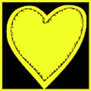 Big Heart 1 Yellow Poster