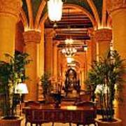 Biltmore Hotel Vintage Lobby Coral Gables Miami Florida Arches And Columns Poster