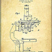 Binocular Microscope Patent Drawing From 1931-vintage Poster