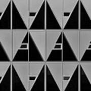 Black And Grey Triangles Poster