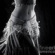 Black And White Belly Dancer Poster