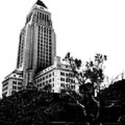 Black And White Los Angeles Abstract City Photography...la City Hall Poster