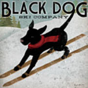 Black Dog Ski Poster