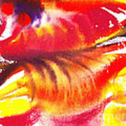 Blossoming Flames Abstract Poster