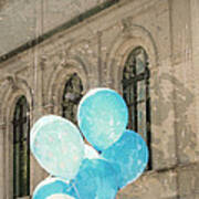 Blue Balloons Poster