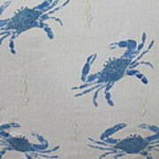 Blue Crabs On Sand Poster