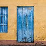 Blue Door And Window Poster