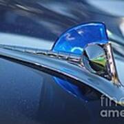 Blue Ford Hood Ornament Poster