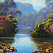 Blue Mountains River Poster