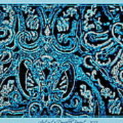 Blue Paisley Patterns Poster