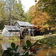 Blue Ridge Parkway Mabry Mill In Autumn Poster