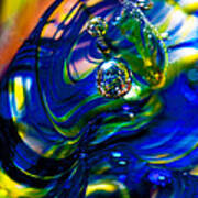 Blue Swirls Poster