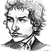 Bob Dylan Sketch Portrait Poster