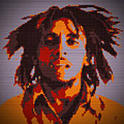Bob Marley Lego Pop Art Digital Painting Poster