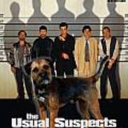 Border Terrier Art Canvas Print - The Usual Suspects Movie Poster Poster