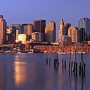 Boston Financial District And Harbor Poster
