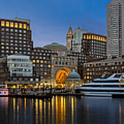 Boston Harbor Skyline Poster