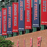 Boston Red Sox Retired Numbers Along Fenway Park Poster