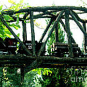 Railroad Bridge Among The Trees Poster