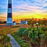 Bright Sunset At Bodie - Outer Banks Ii Poster