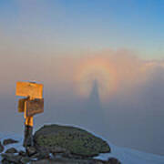 Brocken Spectre On Mount Lafayette Poster