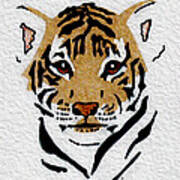 Brown Eyed Tiger Cub Poster