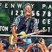 Bruce Springsteen At Fenway Park Poster