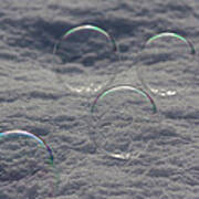 Bubbles In The Snow Poster