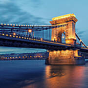 Budapest Chain Bridge Poster
