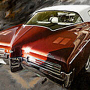 1971 Buick Riviera In Maroon Poster