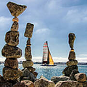 Cairns And Sailboats, Waterfront, San Poster