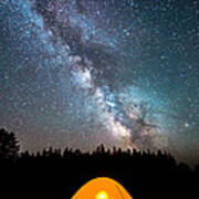 Camping Under The Stars Poster